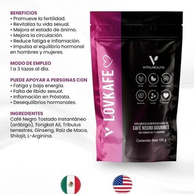 V-Lovkafe Coffee Vital Health - Increase Energy Support Menopause  Fast Shipping