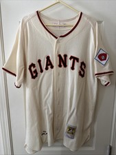 Willie Mays 1951 Home Cream Mitchell & Ness Authentic Wool Jersey Sz 52 **READ**