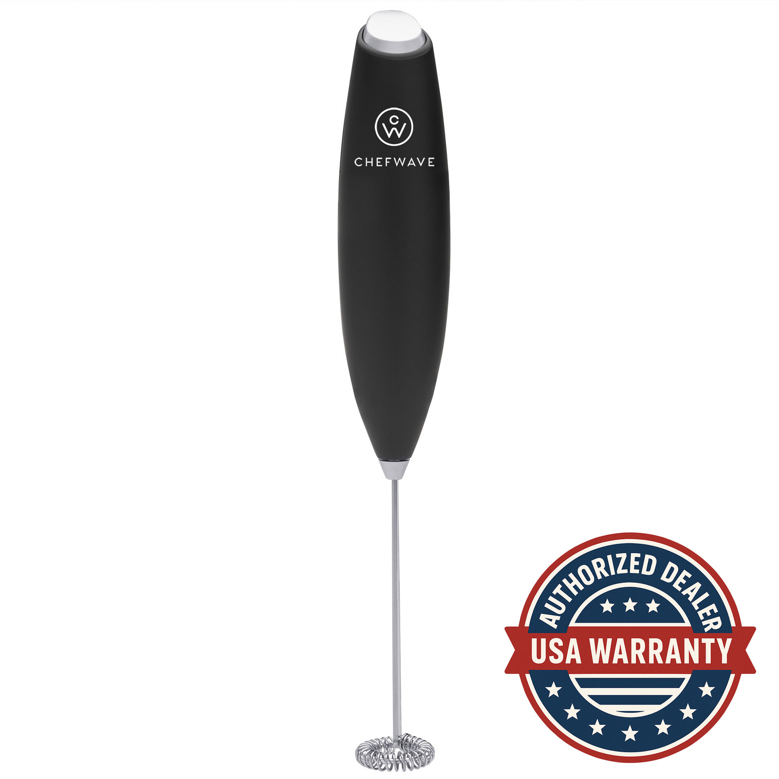 ChefWave Handheld Milk Foam Frother Whisk for Coffee Matcha Latte Protein Powder