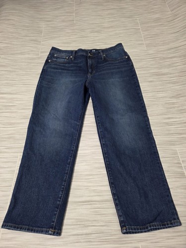 J. Crew High Rise Classic Straight Denim Blue Jeans Women's 33 - M2049 - Picture 2 of 6