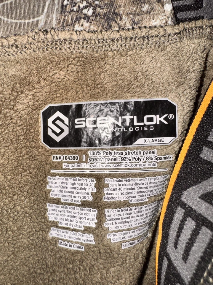 Scentlok Mens Camouflage Hunting Pants X-Large With Carbon Alloy For Odor Contro - Image 2 of 4