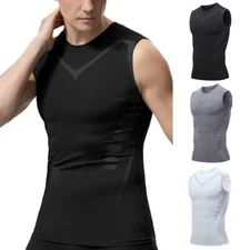 Men Body Shaper Slimming Tummy Vest Thermal Compression Shirt Tank Top Shapewear