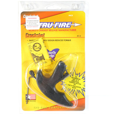 Vintage Tru Fire ''Crackshot'' Archery Hunting Thumb Release USA #C-4 Butterfly BN