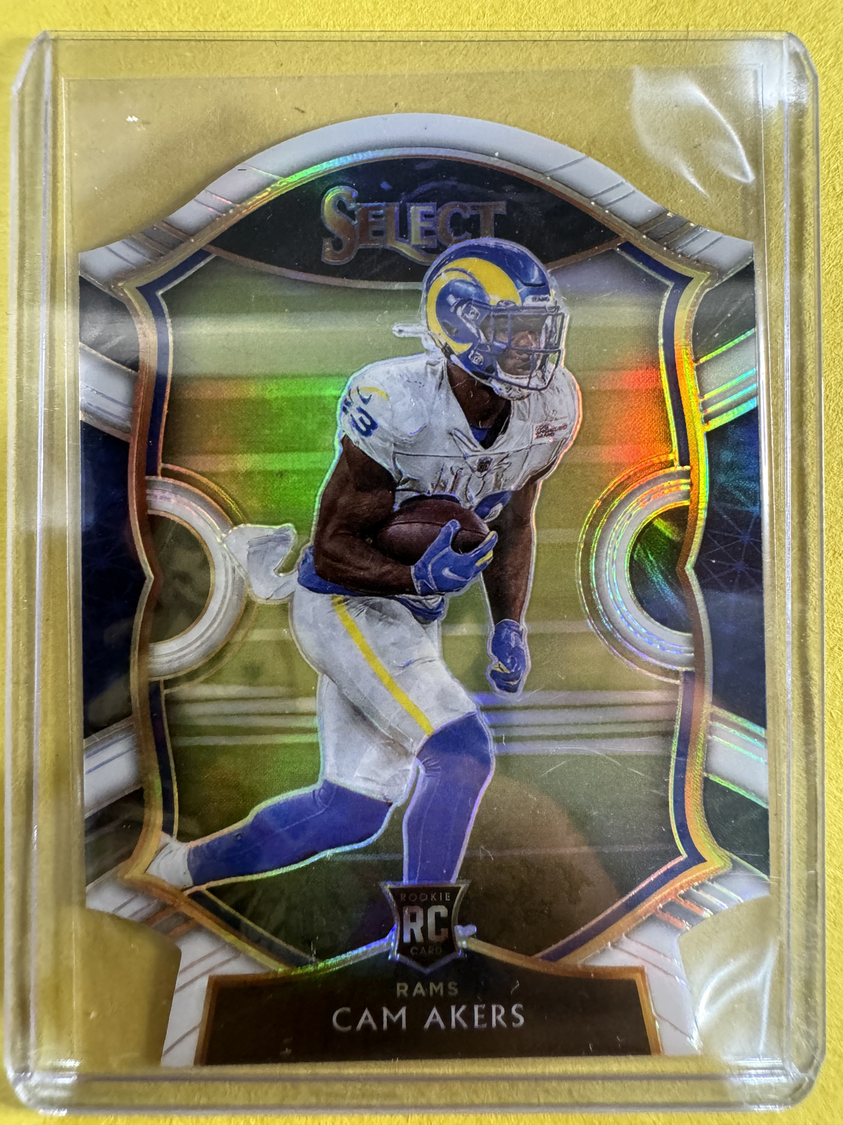 2020 Panini Select #55 Cam Akers White Prizm Die Cut