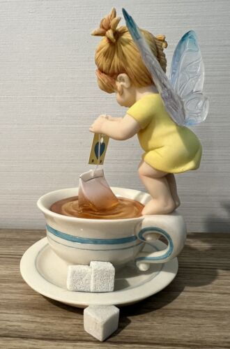 My Little Kitchen Fairies Tea Bag Fairie 115655 Enesco 2003 Figurine Cup Of Tea - Picture 4 of 7