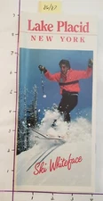 1986/87 LAKE PLACID, WHITEFACE MT. N.Y. SKI BROCHURE W/ TRAIL MAP.  16 P  MINT