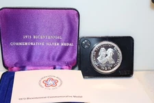 1973 Silver Bicentennial Samuel Adams & Patrick Henry Proof Commemorative Medal