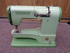 AS IS/PARTS Vintage Green Elna Supermatic Sewing Machine