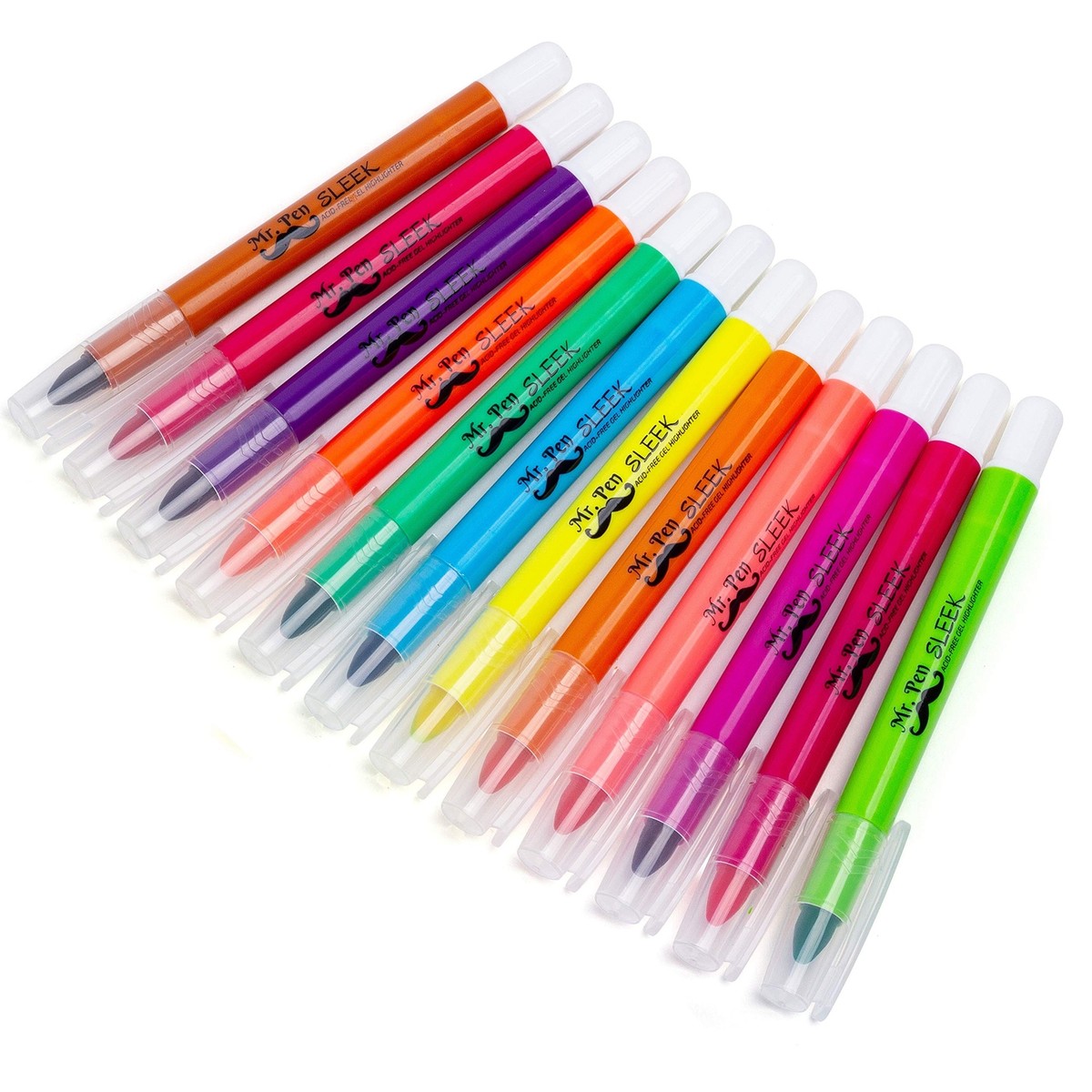 Pen- Gel Highlighters, Bible Highlighter, Pack of 12, No Bleed 