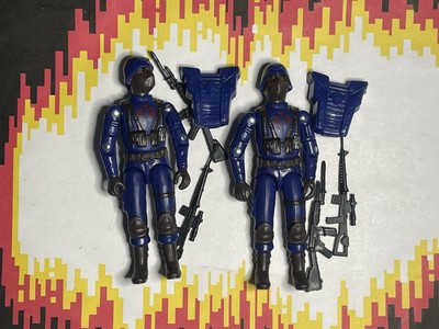 X2 Black Major Custom Gi Joe Cobra Mickey Mouse Troopers 3.75 Troop Builder