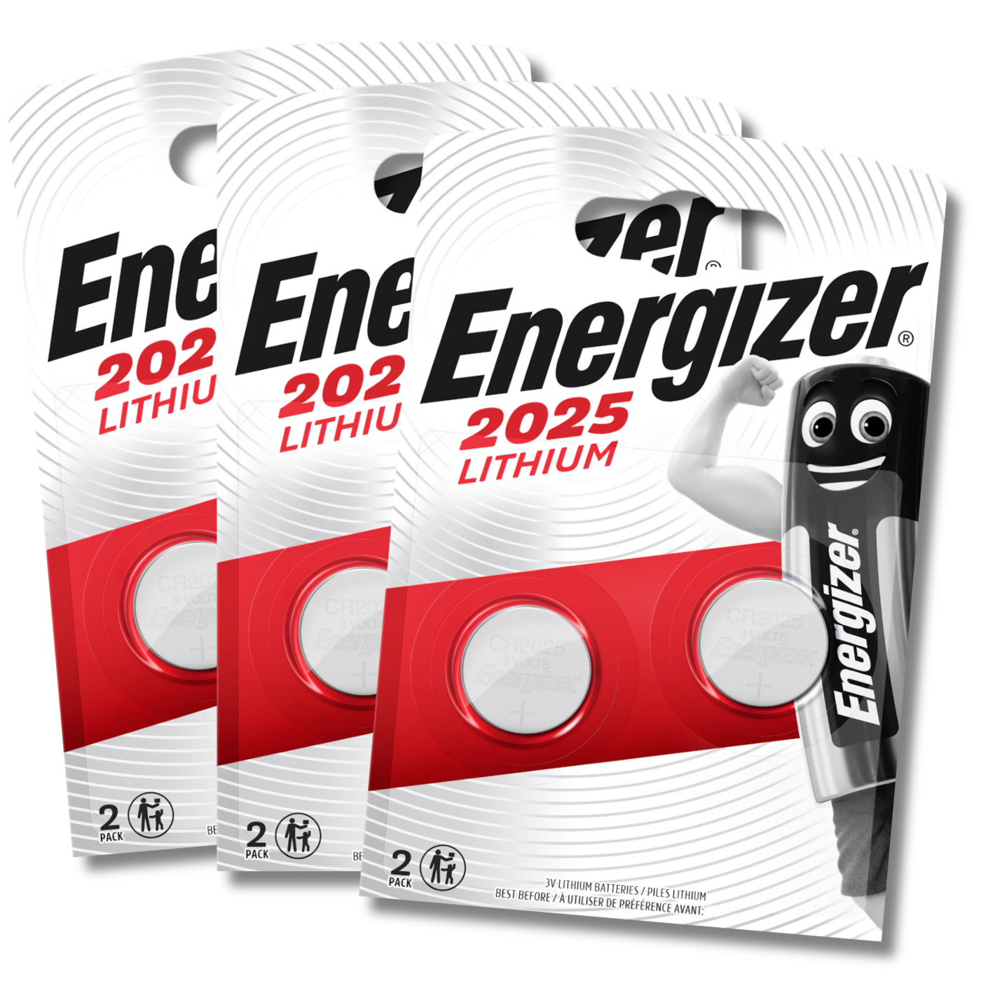 6x ENERGIZER 2025 CR2025 Batteries DL2025 3V Lithium Coin Cell *EXPIRY 07/2035*