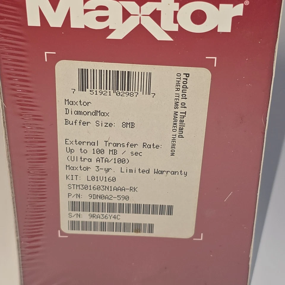 NOS Maxtor L01V160 160 GB,Internal,7200 RPM,3.5" (STM301603N1AAA-RK) HDD - Image 4 of 4