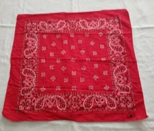 VTG Wamcraft Red Paisley Western All Cotton Bandana RN 14193 USA