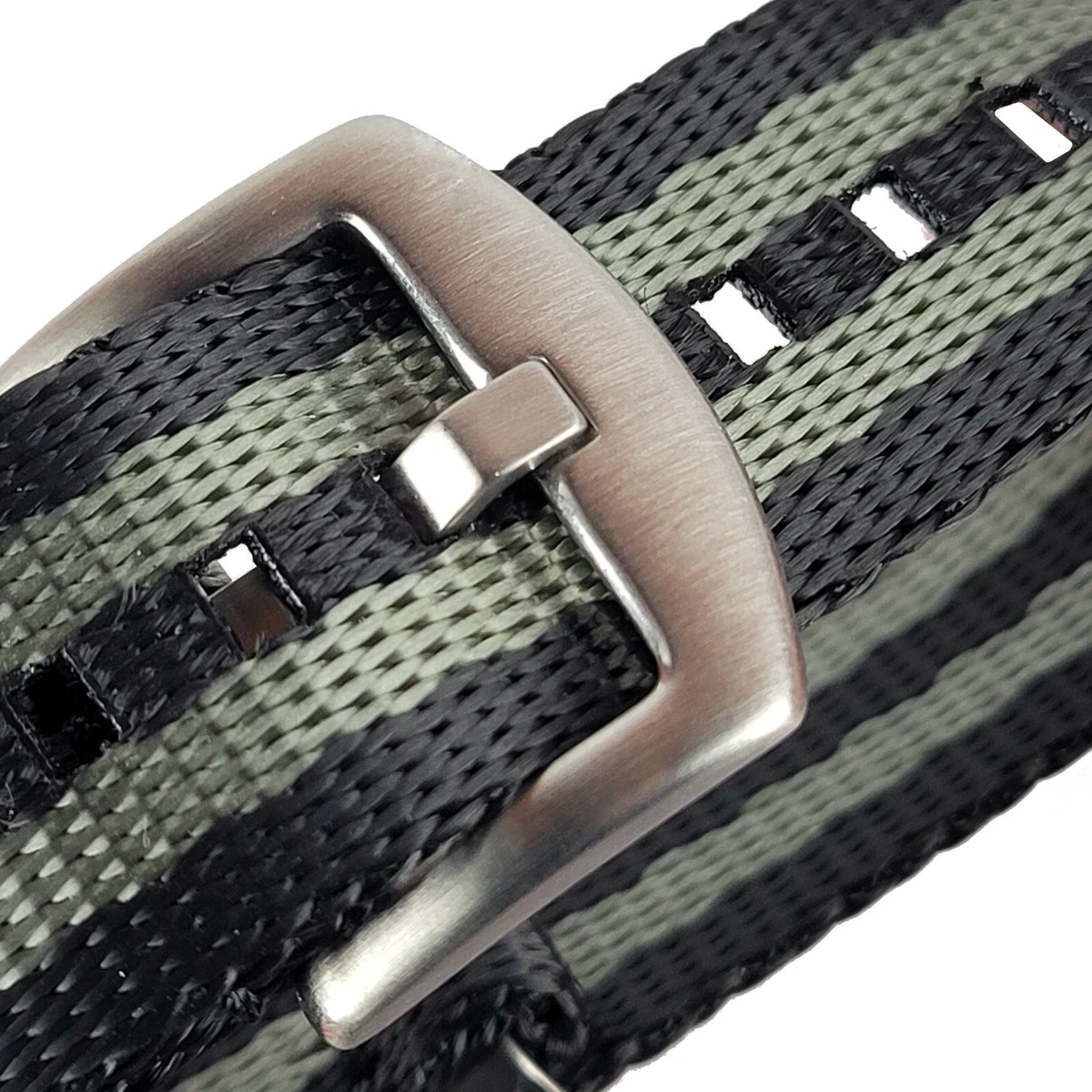 Deluxe Nylon Nato Watch Strap Pure Black