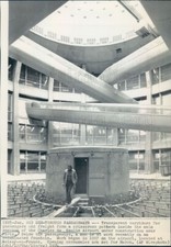 1974 Press Photo Fountain Construction Charles de Gaulle Airport France