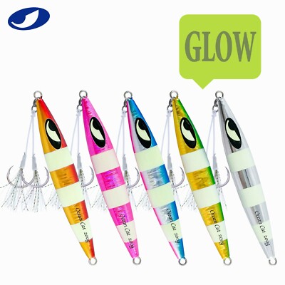 OCEAN CAT Slow Pitch Fall Metal Lead Vertical Jigs Jigging Fishing Lures Tackle 