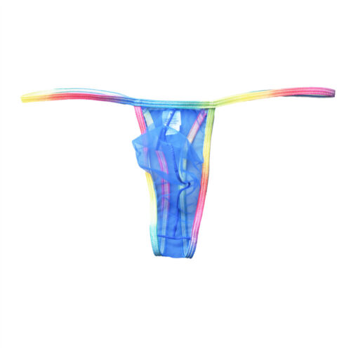 3 Pack Hot New Men Mesh Transparent Bikini G-string Thin Underwear T-back Thongs - Picture 11 of 16