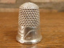 A nice Antique James Fenton Thimble Hallmarked silver Birmingham 1901 #1