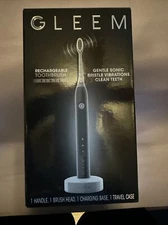 NEW Gleem Rechargeable Electric Toothbrush MRSP $50 Midnight Black NEW