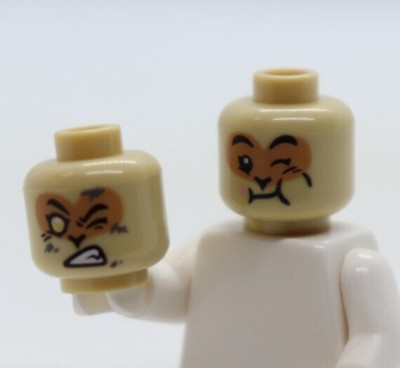 HEAD -TAN DUAL Closed Eye Wink Teeth Monkey King 80039 LEGO  Minifigure Part