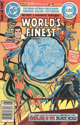 DC World's Finest Comics #270 Aug 1981 Metallo Superman Batman Bedlam Black Hole