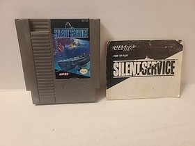 Silent Service Nintendo NES Cartridge And Manual Authentic 