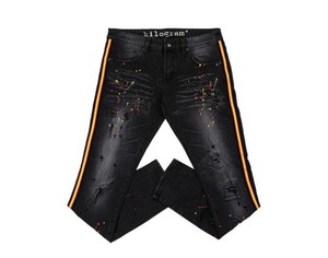 images Black Jeans With Yellow Paint Splatter details about kilogram denim splatter paint striped black yellow men s jeans kg10052s bry