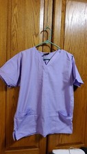 Cherokee Workwear Lavender Scrub Top No Size Or Shoulder Seam, Cont.