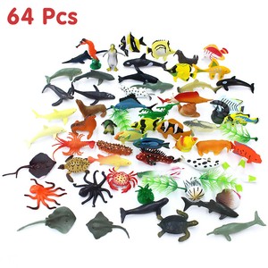 small plastic sea creatures