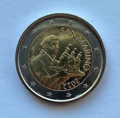 SAN MARINO - 2 € Euro second series circulation coin 2022  UNC