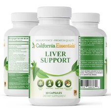 Liver Support Supplement for Detox  Cleanse, Natural Liver Care, 60 Caps x 3