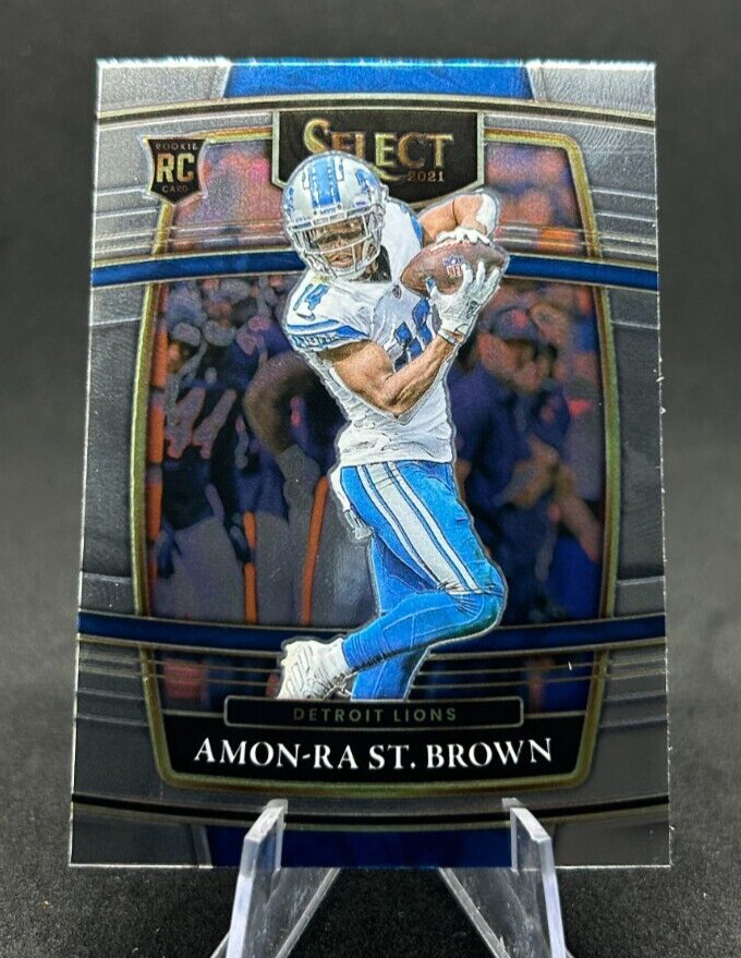 Amon-ra St. Brown 2021 NFL Panini Select Base Concourse Rookie RC #73 Lions