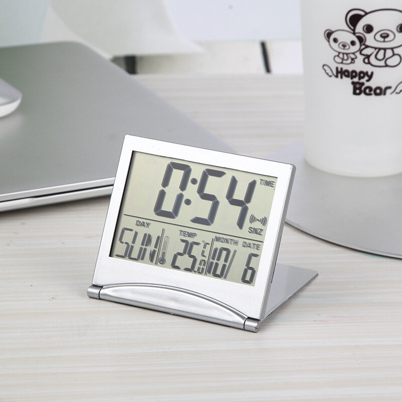 Digital Travel Timer LCD Clock Compact LCD Desk Clock eBay
