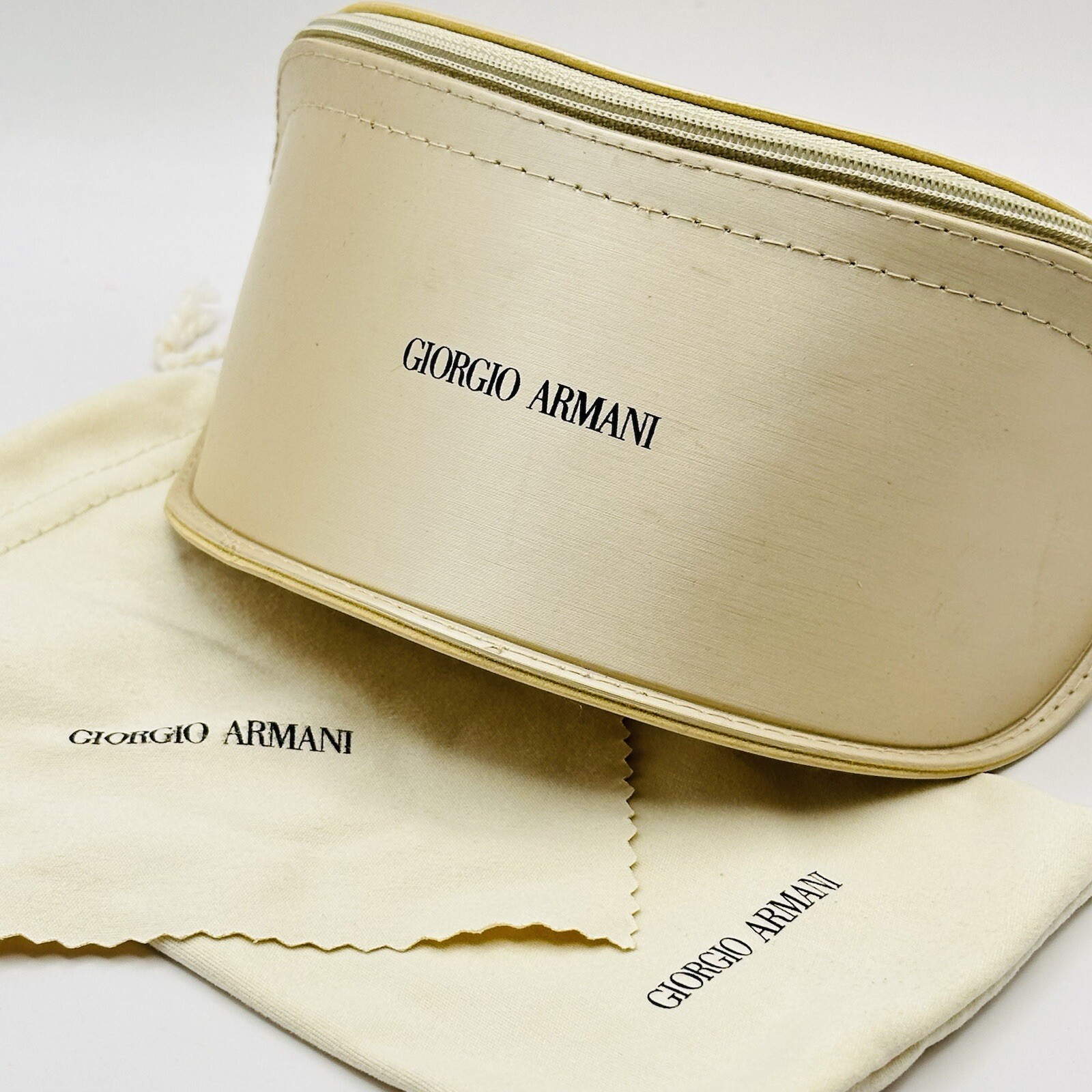 Giorgio Armani Brillenetui Etui Brillen Sonnenbrillen braun gold XL NEU