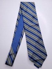 Tommy Hilfiger Mens Formal Necktie 57"Lx3.75"W Navy/Gray Neck Tie