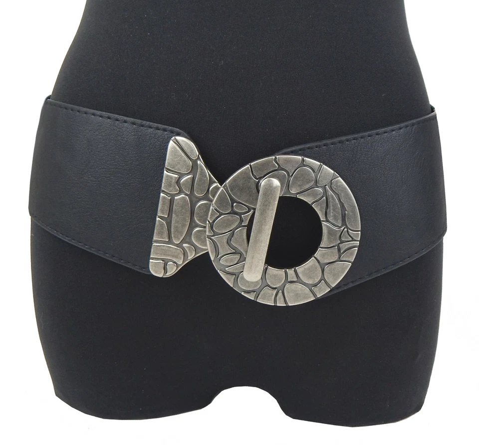 Ella Jonte Stretchgürtel schwarz silber 75 - 95 Taillengürtel elastischer Gürtel