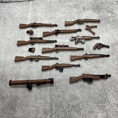 Multipack Custom WW2 Weapons Pack Set Lot Blocks for Minifigures