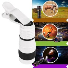 Optical Zoom Lens Telescope Telephoto Clip on For Mobile Camera 12x Phon❀DE