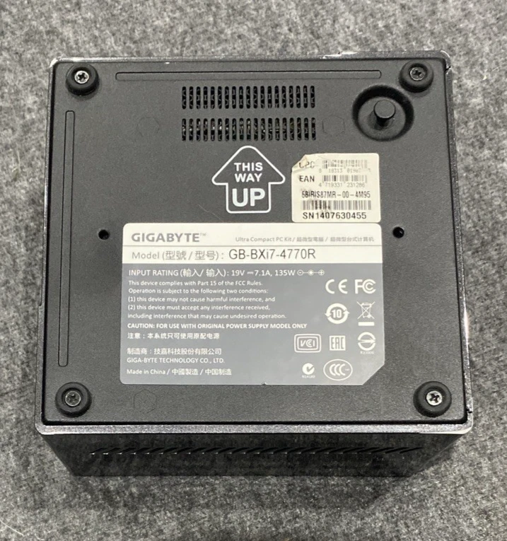 KIT PC ULTRA COMPACTO GIGABYTE BRIX PRO GB-BXi7-4770R 1000GB HD 8GB RAM *sin probar Foto 3 de 4
