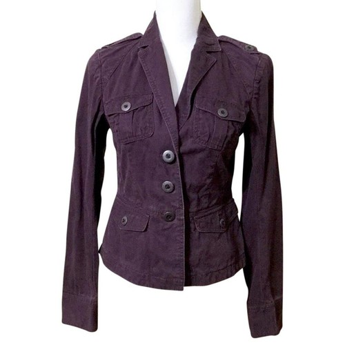 LOFT Purple Jacket Size 4 Cotton 