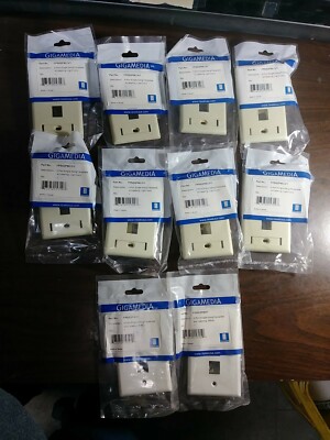 GIGAMEDIA FACEPLATE BUNDLE (8) FPSG2PWLIVY & (2) FPSG3PWHT ALL 10 NEW IN PACKAGE