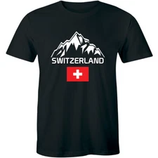 Switzerland Distressed Swiss Pride Flag World Cup Soccer Team Mens T-Shirt