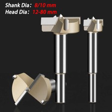 12-80 mm Forstner Bit Boring Hole Saw Cutter Round Shank Woodworking Drill Bit