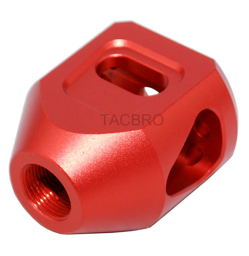 Orange Anodized Aluminum 1/2x28 Thread Pitch Mini Tanker Muzzle