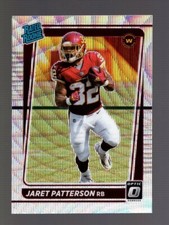 2021 OPTIC PREMIUM BOX SET WAVE PRIZM #297 JARET PATTERSON RC /299 W/LINE QTY