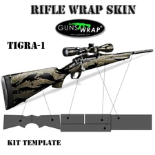 Camo Guns Wrap Skins Premium Vinyl Sticker Matte Rifle Pre Cut USA Tigra-1