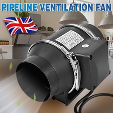 4 in 100mm 220V Quiet Inline Extractor Fan Bathroom Hydroponics for Ventilation