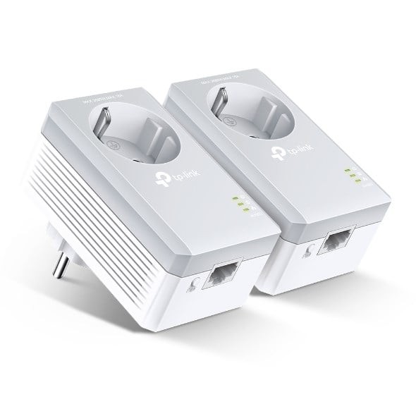 TP-Link Passthrough Powerline 600 Starter Kit 1 Port