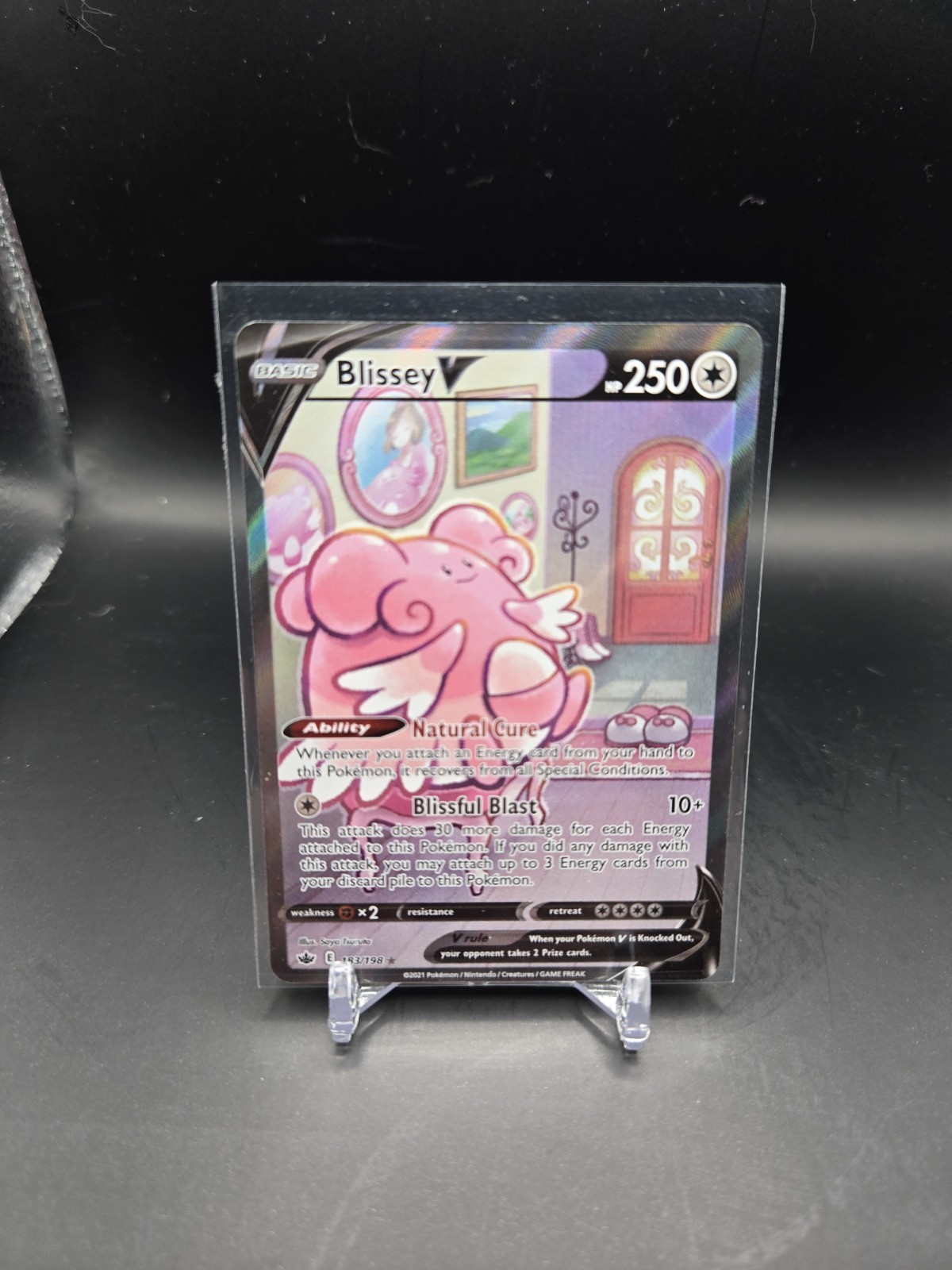 Blissey V #183/198 SWSH06: ALTERNATE FULL ART Chilling Reign Pokemon NM/LP
