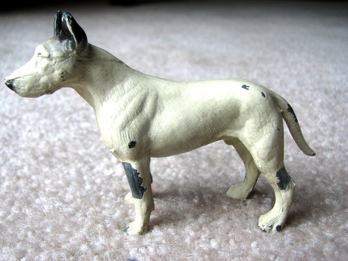 Vintage Lead Doberman Pinscher Dog Figure Painted